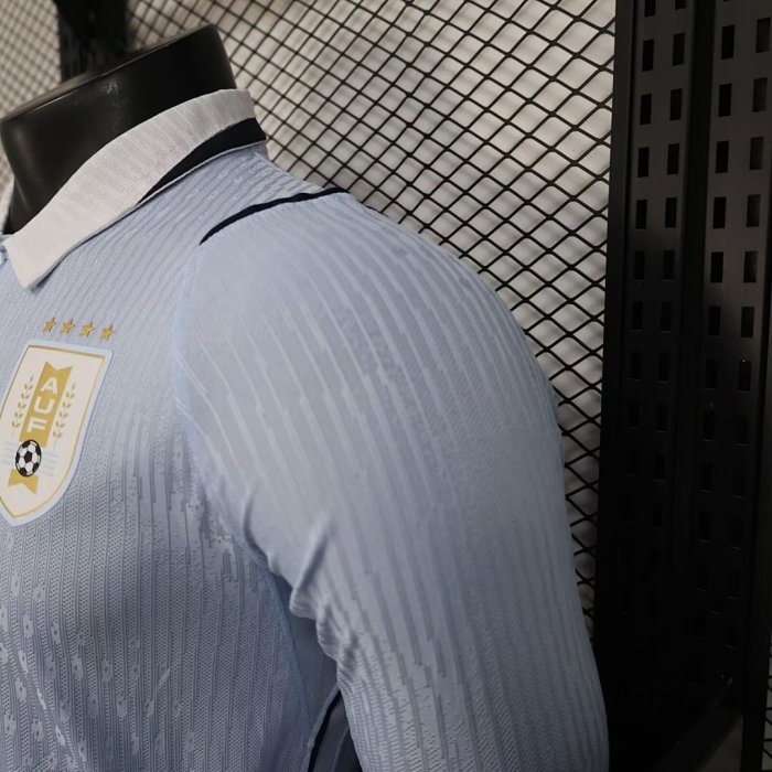 Player Version Long Sleeve 2026 Uruguay Home Soccer Jersey Football Shirt