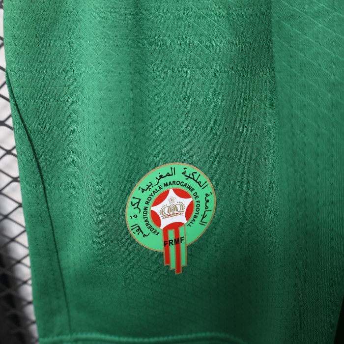 Player Version 2026 Morocco Green Soccer Shorts Football Shorts