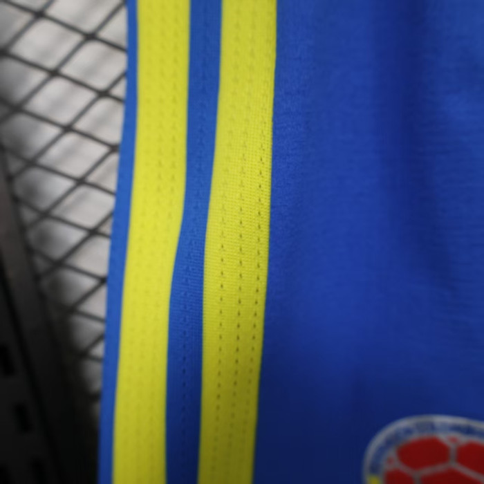 Player Version 2026 Colombia Blue Soccer Shorts Football Shorts