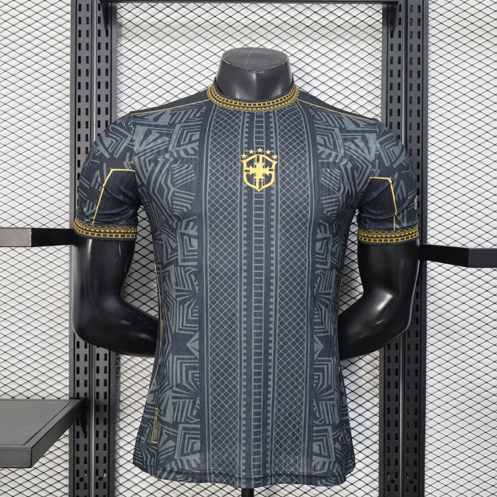 Player Version 2026 Brazil Black/Grey Special Edition Soccer Jersey Brasil Camisetas de Futbol