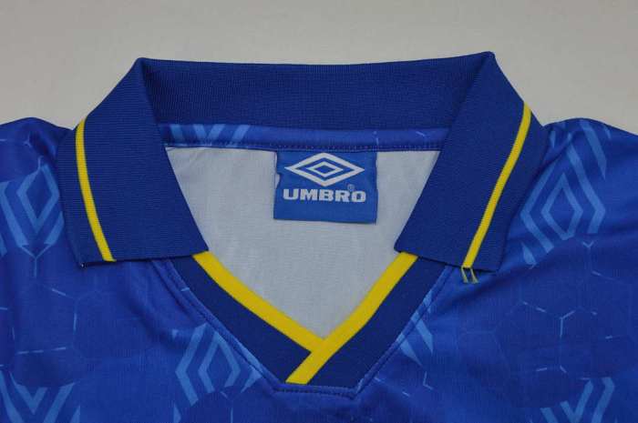 Long Sleeve Retro Jersey 1994 Colombia Away Blue Soccer Jersey Vintage Football Shirt