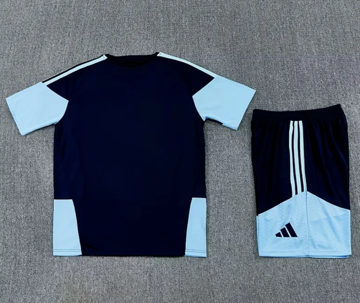 Adult Uniform 2026 Argentina Dark Blue Soccer Training Jersey and Shorts Football Kits