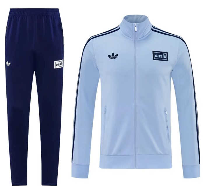 2025-2026 AD Oasis Light Blue Soccer Jacket and Pant Football Tracksuit