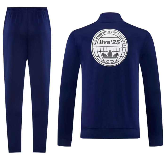 2025-2026 AD Oasis Dark Blue Soccer Jacket and Pant Football Tracksuit