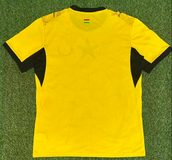 Fan Version 2026 Ghana Yellow Soccer Jersey Football Shirt