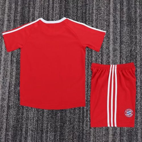 Retro Youth Uniform Kids Kit 2001-2002 Bayern Munich Home Soccer Jersey Shorts Vintage Child Football Set
