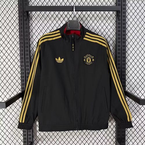 2025-2026 Manchester United Chinese Horse Year Version Soccer Reversible Windbreaker Jacket Football Jacket