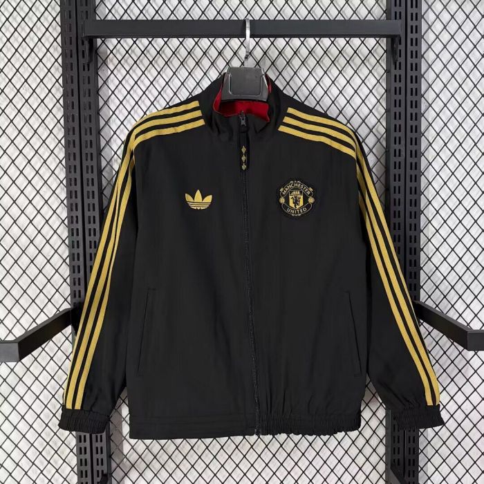 2025-2026 Manchester United Chinese Horse Year Version Soccer Reversible Windbreaker Jacket Football Jacket