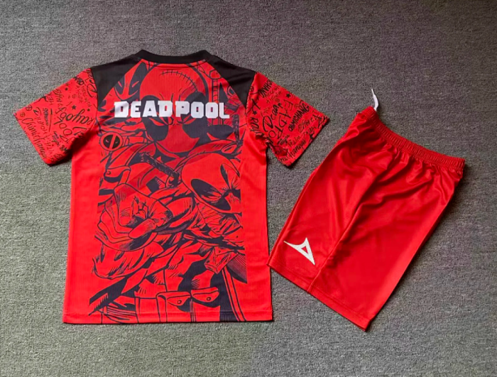 Youth Uniform Kids Kit 2025-2026 Necaxa Red Marverl Version Soccer Jersey Shorts Child Football Set