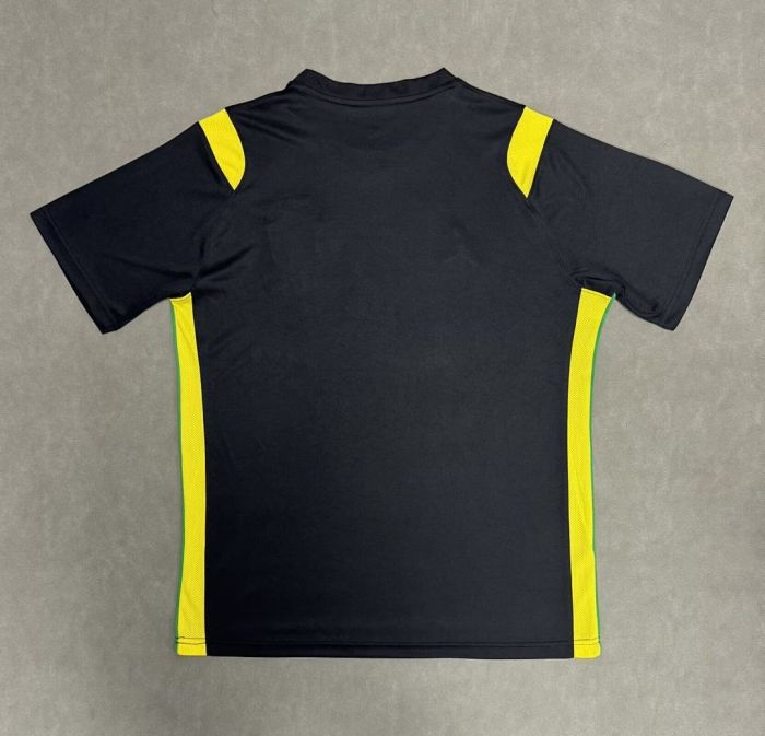Fan Version 2026 Brazil AJ Black/Yellow Soccer Jersey Brasil Camisetas de Futbol T-shirt