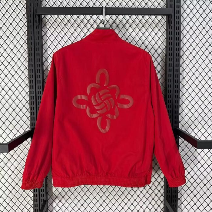 2025-2026 Manchester United Chinese Horse Year Version Soccer Reversible Windbreaker Jacket Football Jacket