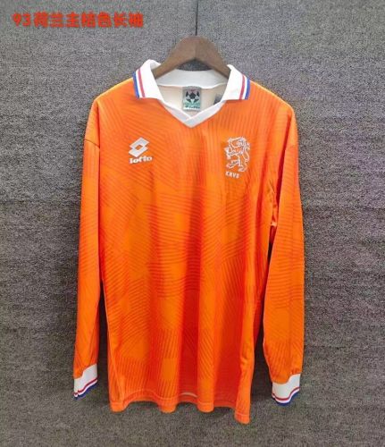 Long Sleeve Retro Jersey 1991-1993 Netherlands Home Soccer Jersey Vintage Holland Football Shirt