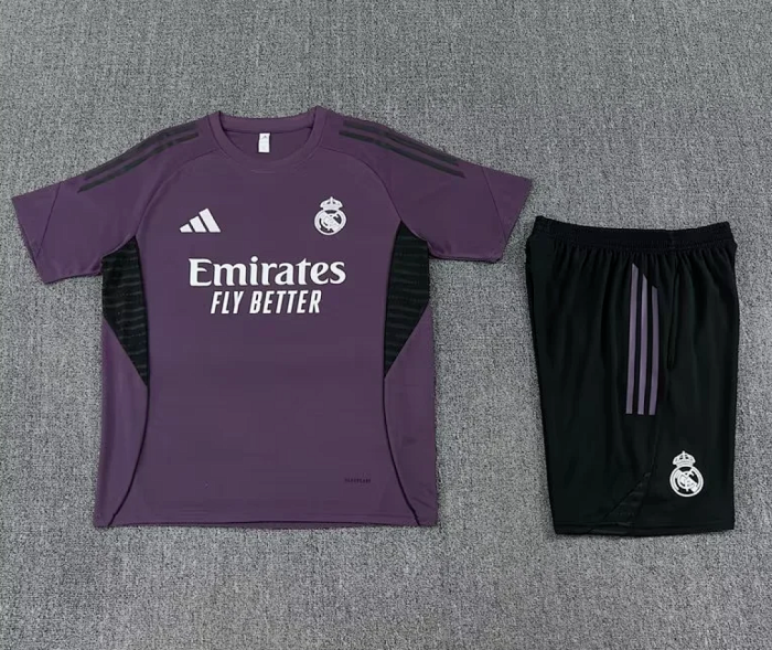 Adult Uniform 2026 Real Madrid Purple Soccer Training Jersey and Shorts Football Kits