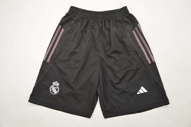 Fan Version 2026-2027 Real Madrid Black/Purple Soccer Training Shorts Football Shorts