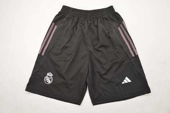 Fan Version 2026-2027 Real Madrid Black/Purple Soccer Training Shorts Football Shorts