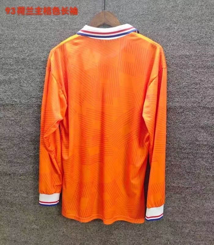 Long Sleeve Retro Jersey 1991-1993 Netherlands Home Soccer Jersey Vintage Holland Football Shirt