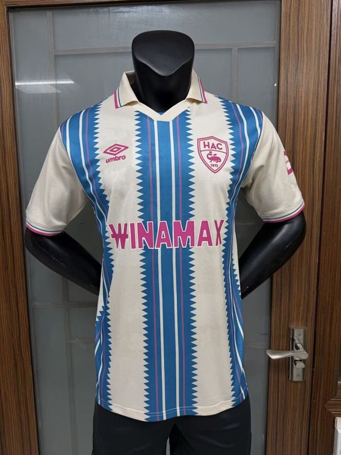 Maillot Fan Version 2025-2026 Le Havre AC Third Away Blue/White Soccer Jersey Football Shirt