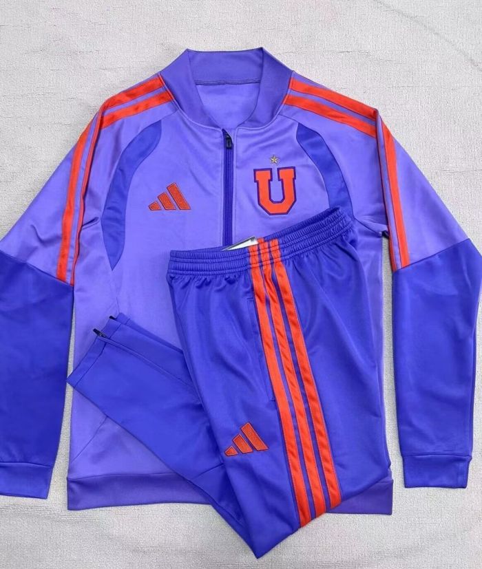 2026 UNIVERSIDAD CHILE Purple Soccer Windbreaker Jacket Football Jacket and Pants