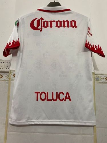 Retro Jersey 1997-1998 Deportivo Toluca Away White Soccer Jersey Vintage Football Shirt