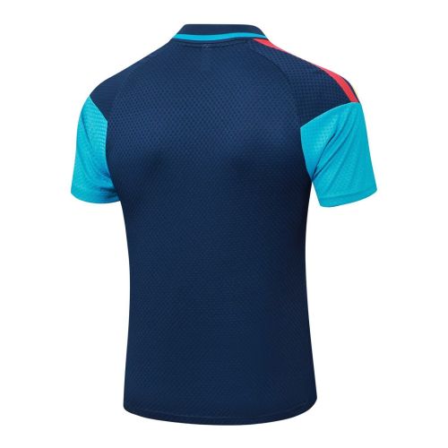 with Zipper Player Version 2026 Spain Dark Blue Soccer Polo