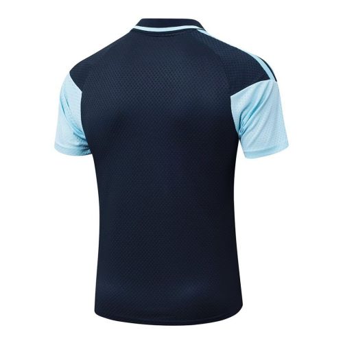 with Zipper Player Version 2026 Argentina Dark Blue Soccer Polo