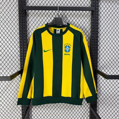 2025-2026 Brazil Yellow/Green Soccer Training Sweater