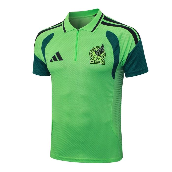 with Zipper Player Version 2026 Mexico Green Soccer Polo