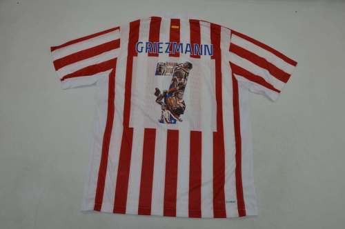 with Special Fonts Fan Version 2025-2026 Atletico Madrid Griezmann 7 Home Soccer Jersey Football Shirt