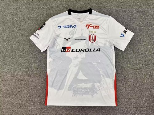 Fan Version 2025-2026 Nagoya Grampus Away White Soccer Jersey Football Shirt