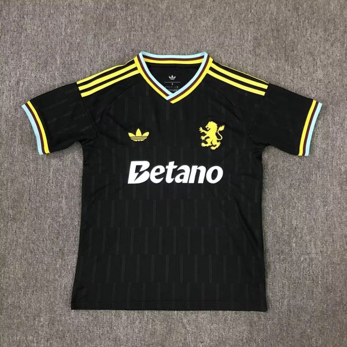 Fan Version 2025-2026 Aston Villa Black Special Edition Football Shirt Soccer Jersey