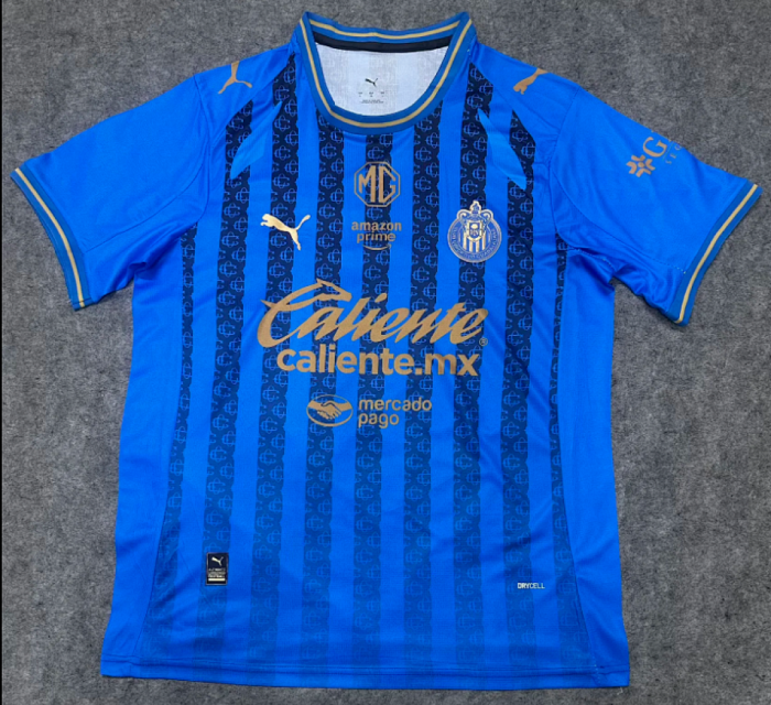 Fan Version 2025-2026 Chivas Third Away Blue Soccer Jersey Football Shirt