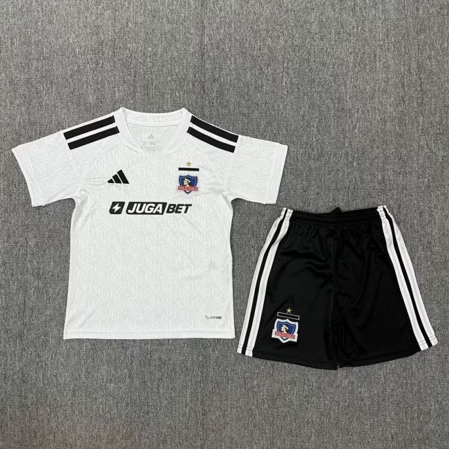 Youth Uniform Kids Kit 2026-2027 Colo Colo Home Soccer Jersey Shorts Child Football Set