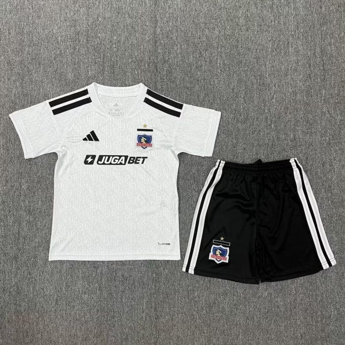 Youth Uniform Kids Kit 2026-2027 Colo Colo Home Soccer Jersey Shorts Child Football Set