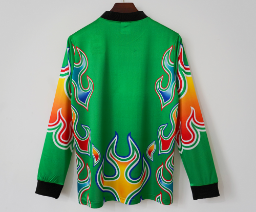 Long Sleeve Retro Jersey Japan 1998 Green Goalkeeper Soccer Jersey Vintage Football Shirt