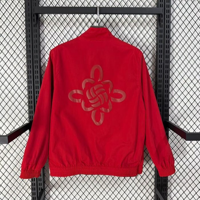 2025-2026 Manchester United Black/Red Soccer Reversible Windbreaker Jacket Football Jacket