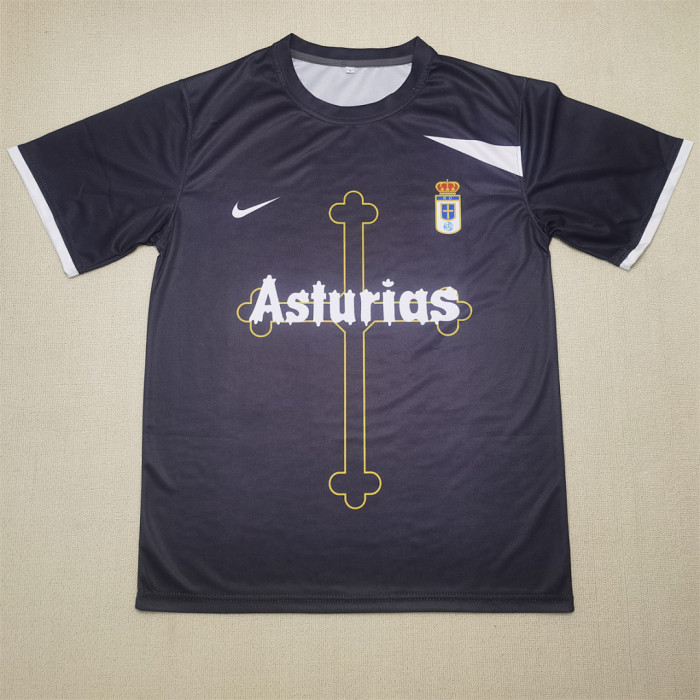 Retro Jersey 2010-2011 Real Oviedo Away Black Soccer Jersey Vintage Football Shirt