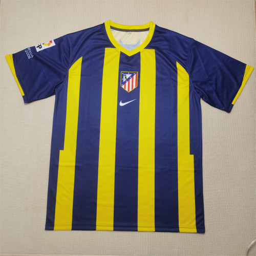 with LFP Patch Retro Jersey 2005-2006 Atletico Madrid Away Soccer Jersey Vintage Football Shirt