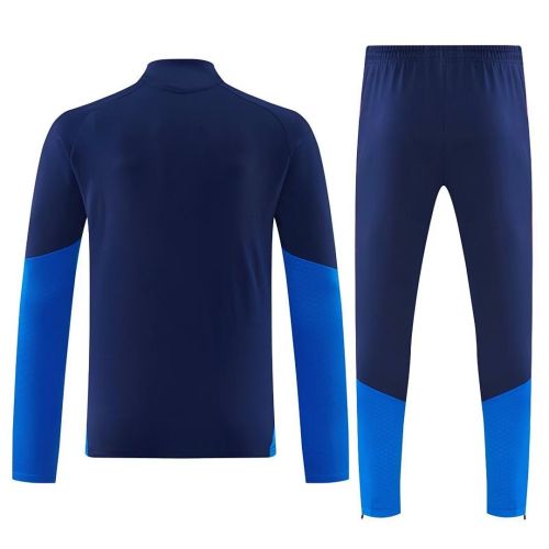 2026 Colombia Dark Blue Soccer Training Sweater and Pants Football Kit