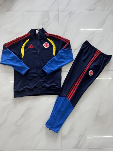 2026 Colombia Dark Blue Soccer Jacket Football Jacket and Pants