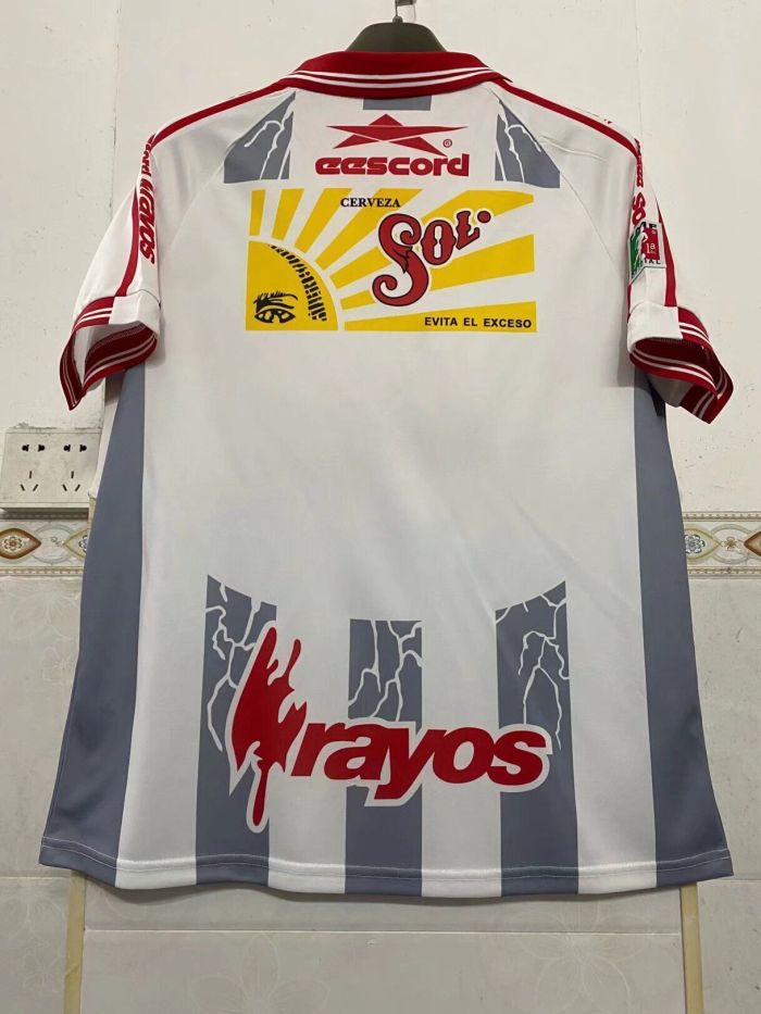 with FMF Patch Retro Jersey 1999-2000 Necaxa Away Soccer Jersey Vintage Football Shirt
