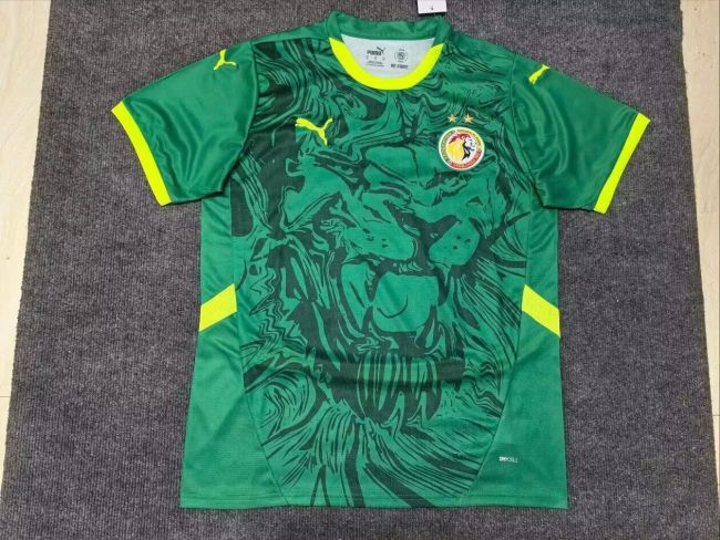 with 2 Stars Fan Version 2025-2026 Senegal Green Soccer Jersey Football Shirt