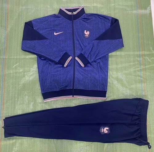 2026 France Dark Blue Soccer Jacket Football Jacket and Pants