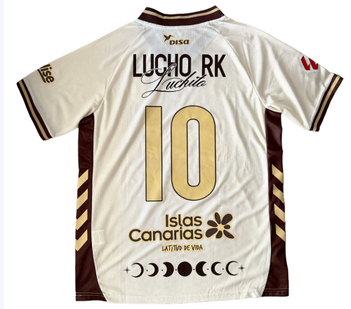 with Laliga Patch Fan Version 2025-2026 Las Palmas Lucho RK 10 Soccer Jersey Football Shirt