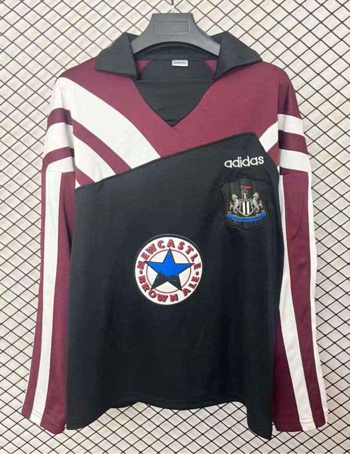 Long Sleeve Retro Jersey 1996-1997 Newcastle United Soccer Training Jersey Vintage Football Shirt