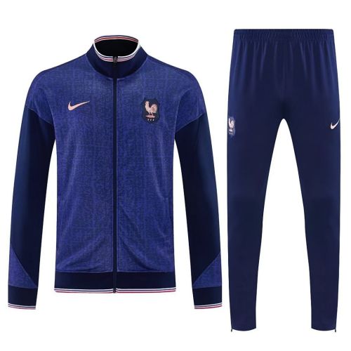 2026 France Dark Blue Soccer Jacket Football Jacket and Pants