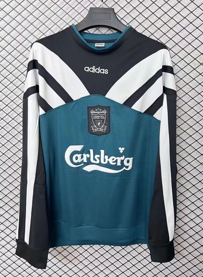 Retro Sweater 1996-1997 Long Sleeve Liverpool Green Soccer Training Sweater