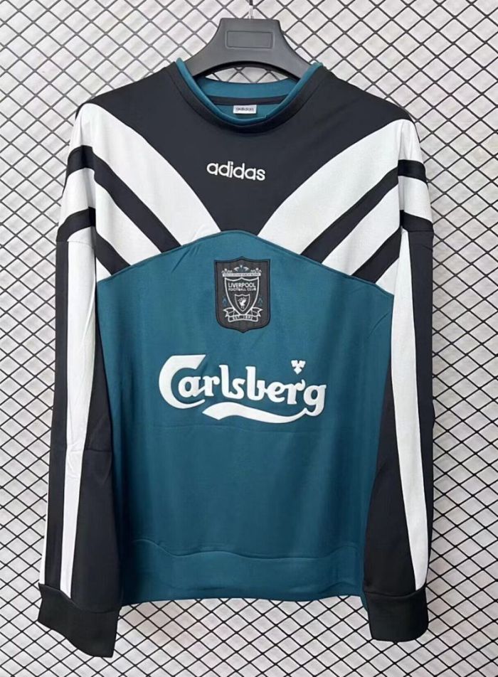 Retro Sweater 1996-1997 Long Sleeve Liverpool Green Soccer Training Sweater