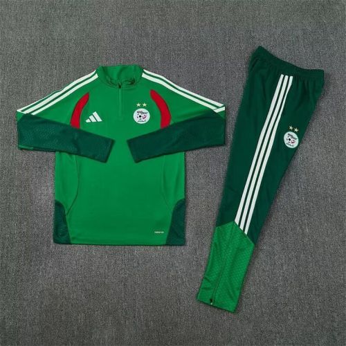 2026 Algeria Green Soccer Training Sweater and Pants Football Kit