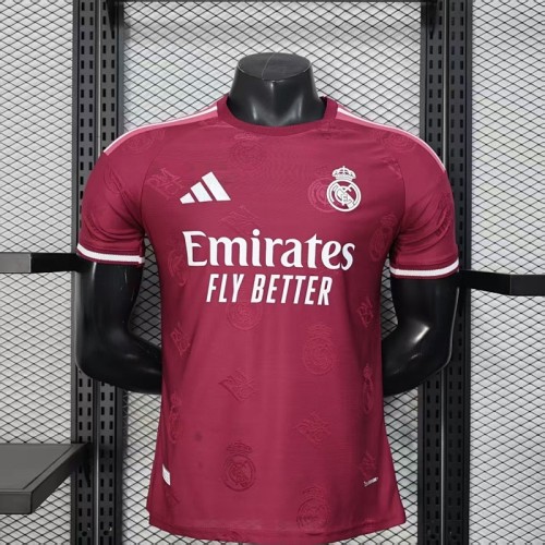 Player Version 2026-2027 Real Madrid Dark Red Soccer Training Jersey Real Football Shirt