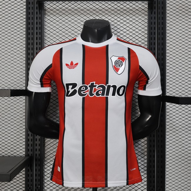 with Sponor Logo Player Version 2026-2027 River Plate Red/White Soccer Jersey Football Shirt